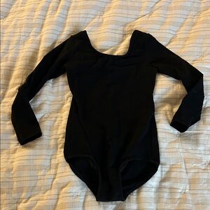 Black Long Sleeve Kids Leotard - Sz 4-5T